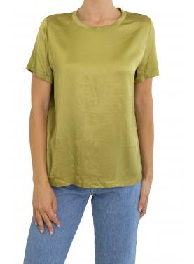 Maglia in satin girocollo